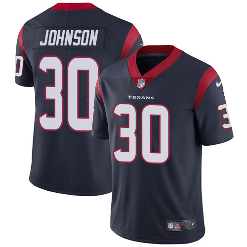 Nike Texans #30 Kevin Johnson Navy Blue Team Color Men's Stitched NFL Vapor Untouchable Limited Jersey